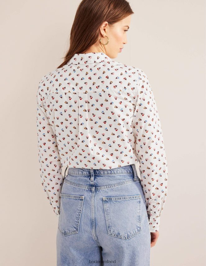 Ivory & Sweet Daisy Clothing Straight Cotton Shirt Boden Women L466L62252