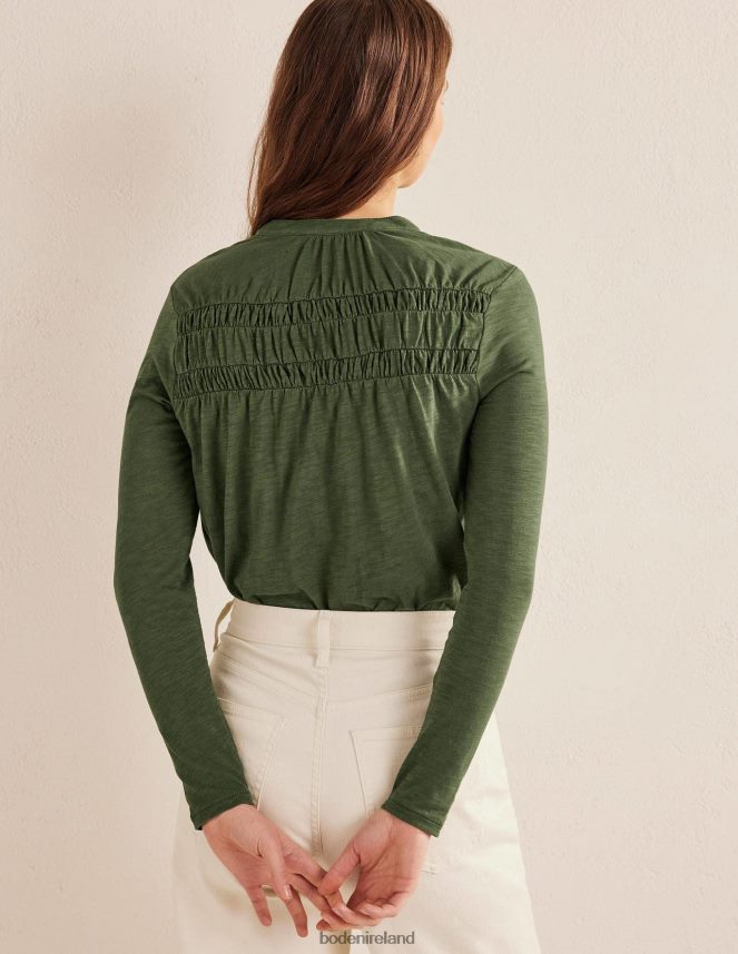 Kale Clothing Ruched Yoke Detail Shirt Boden Women L466L61961