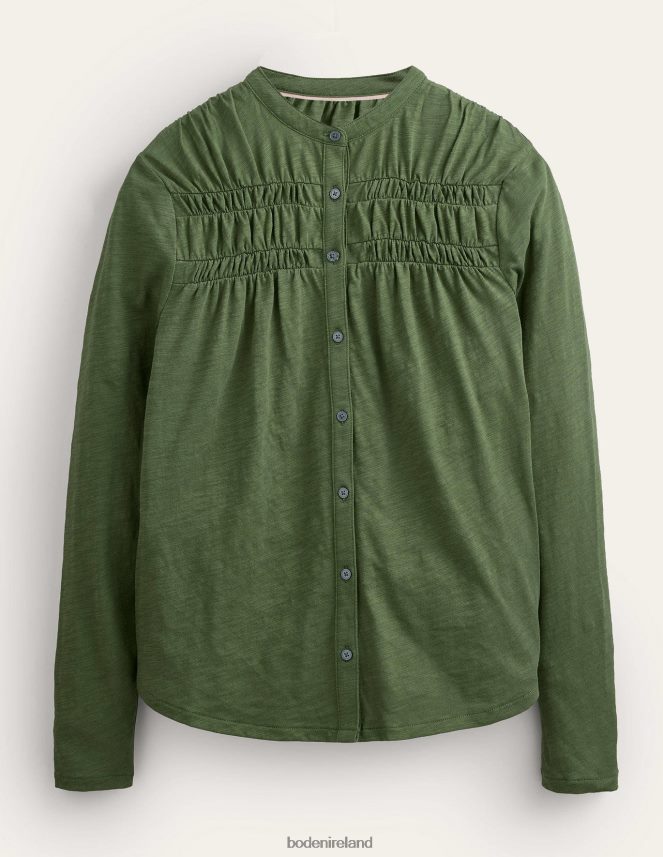 Kale Clothing Ruched Yoke Detail Shirt Boden Women L466L61961