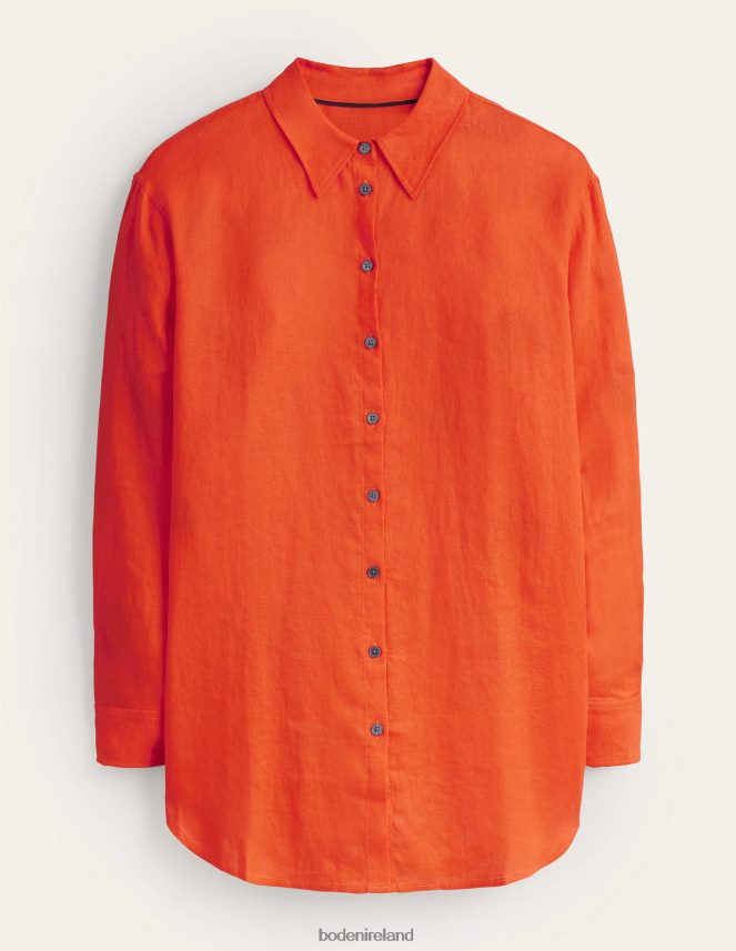 Orange Clothing Relaxed Linen Shirt Boden Women L466L61250