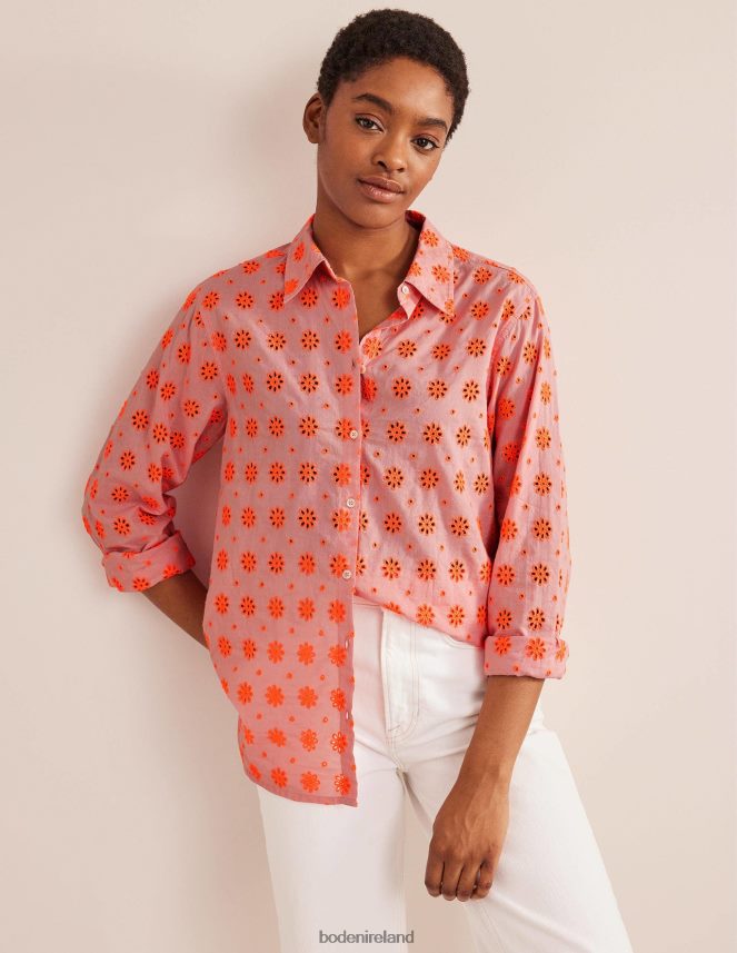 Watermelon Punch Clothing New Relaxed Cotton Shirt Boden Women L466L62115