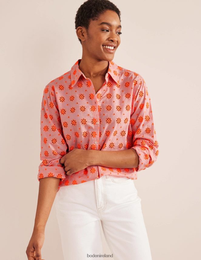 Watermelon Punch Clothing New Relaxed Cotton Shirt Boden Women L466L62115