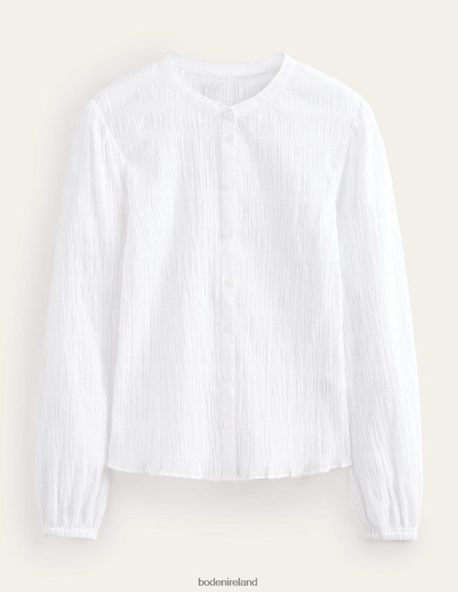 White Clothing Fitted Textured Shirt Boden Women L466L61835