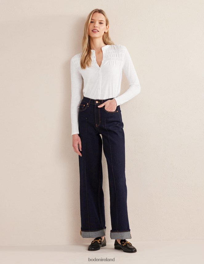 White Clothing Ruched Yoke Detail Shirt Boden Women L466L61920