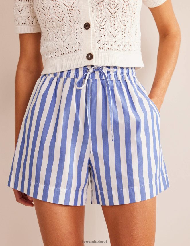 Blue Stripe Clothing Cotton Pull-on Shorts Boden Women L466L6607