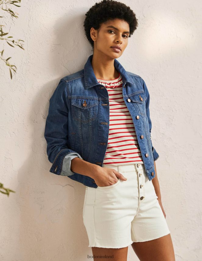 Ecru Clothing Button Fly Denim Shorts Boden Women L466L62211