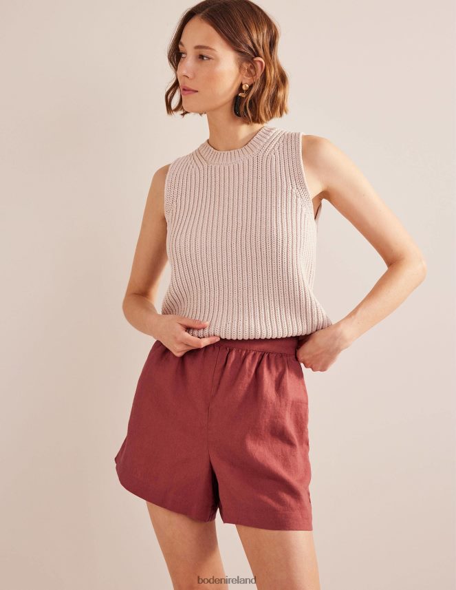 Fox Clothing Pull-on Linen Shorts Boden Women L466L61455