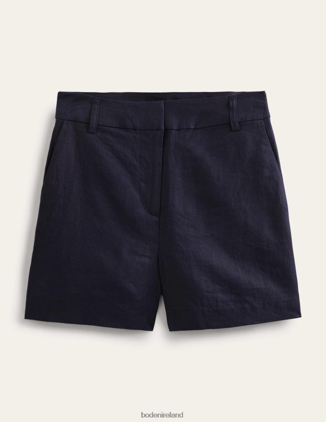 Navy Clothing Tailored Linen Shorts Boden Women L466L6605