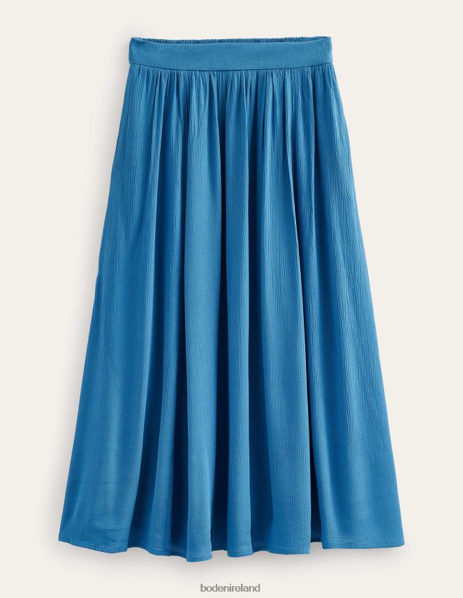 Aegean blue Clothing Crinkle Midi Skirt Boden Women L466L61799