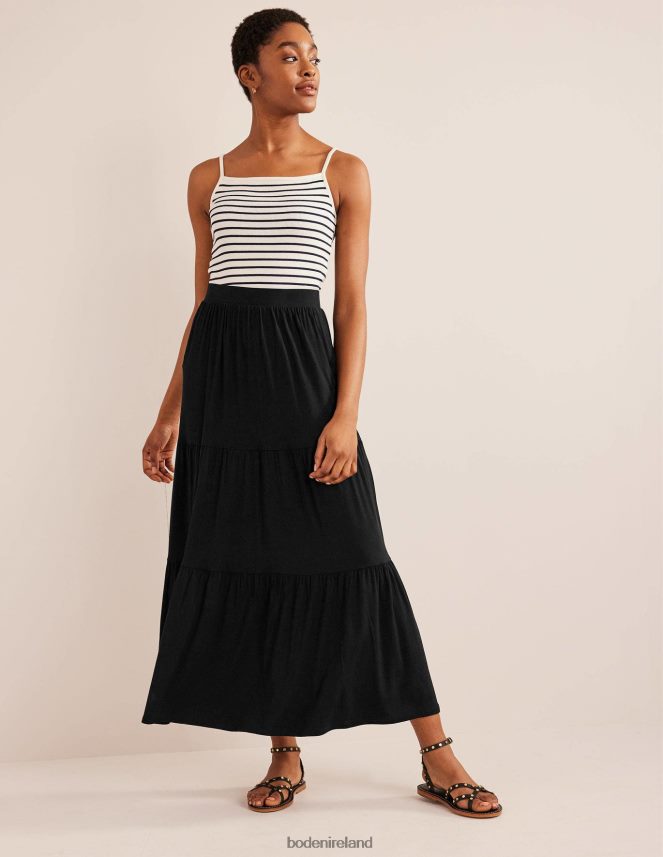 Black Clothing Jersey Maxi Skirt Boden Women L466L62162