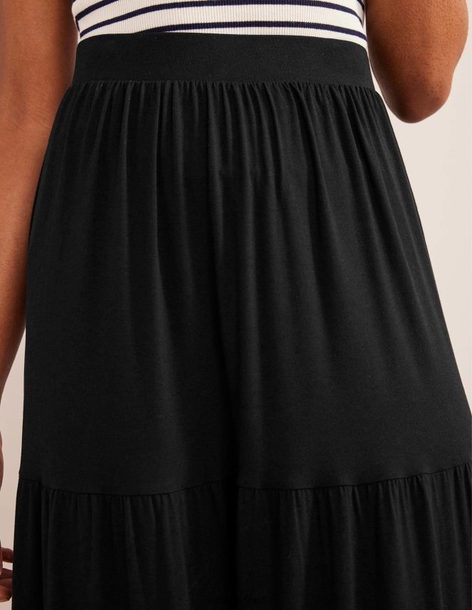 Black Clothing Jersey Maxi Skirt Boden Women L466L62162