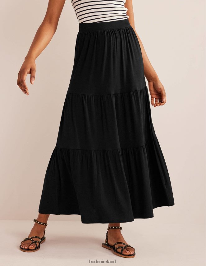 Black Clothing Jersey Maxi Skirt Boden Women L466L62162