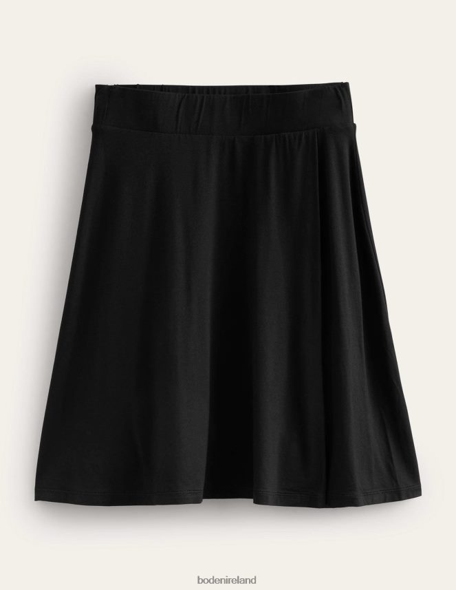 Black Clothing Jersey Wrap Mini Skirt Boden Women L466L61329