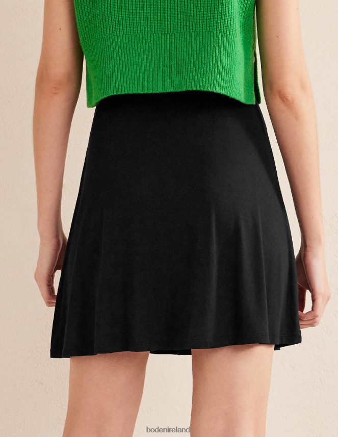 Black Clothing Jersey Wrap Mini Skirt Boden Women L466L61329
