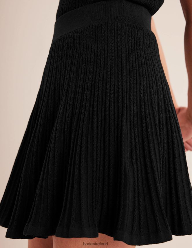 Black Clothing Knitted Pointelle Skirt Boden Women L466L61703