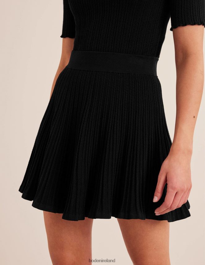 Black Clothing Knitted Pointelle Skirt Boden Women L466L61703