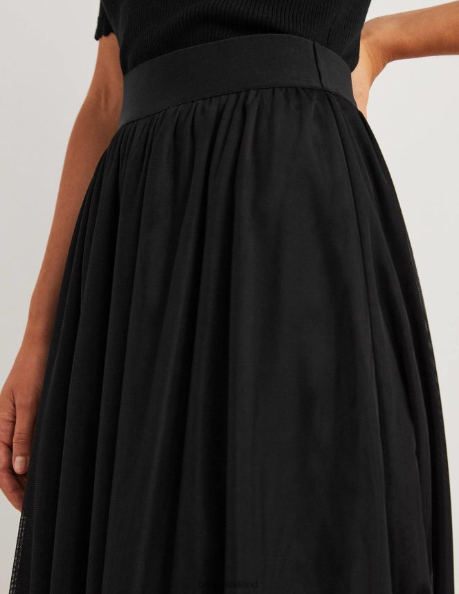 Black Clothing Tulle Full Midi Skirt Boden Women L466L61133