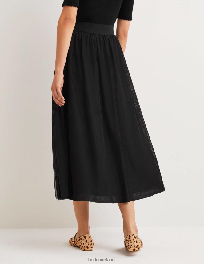 Black Clothing Tulle Full Midi Skirt Boden Women L466L61133