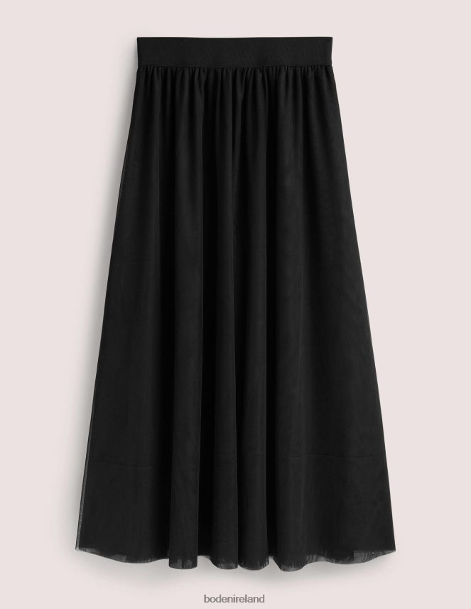 Black Clothing Tulle Full Midi Skirt Boden Women L466L61133