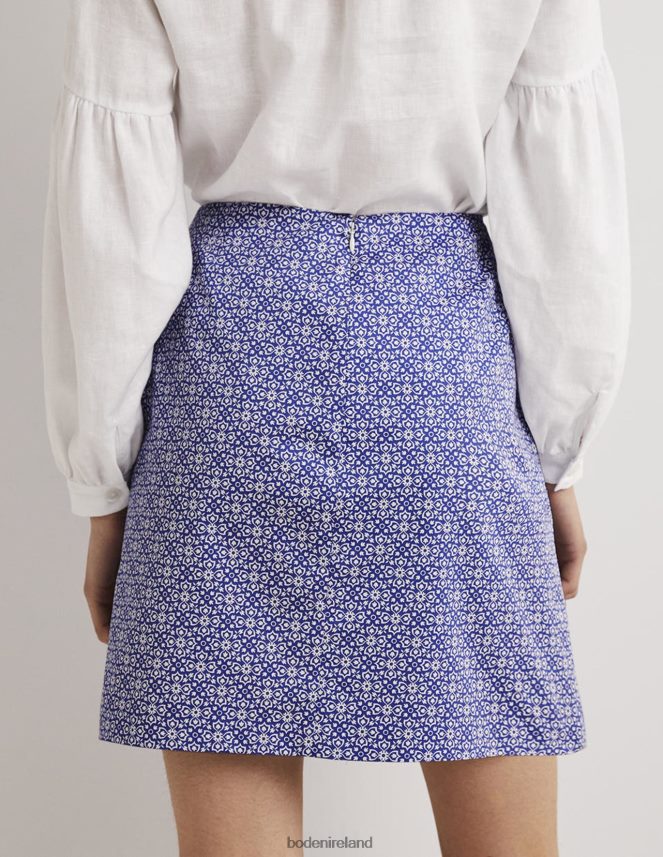 Bluebell & Floret Tile Clothing Printed A-line Mini Skirt Boden Women L466L62038