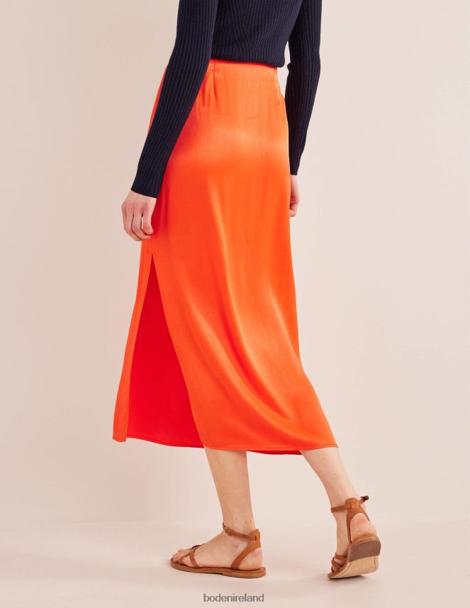 CHERRY TOMATO Clothing Satin Column Skirt Boden Women L466L61452