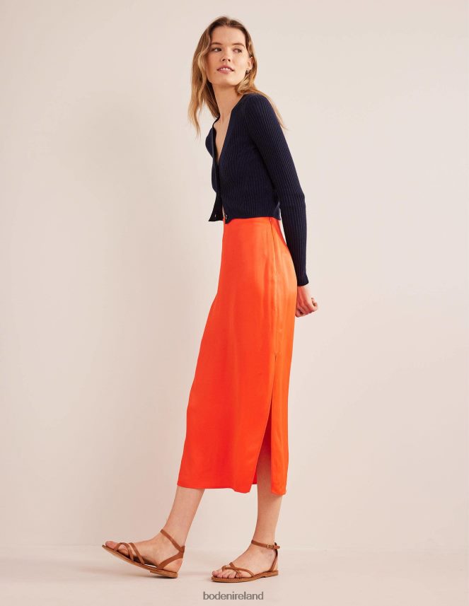 CHERRY TOMATO Clothing Satin Column Skirt Boden Women L466L61452