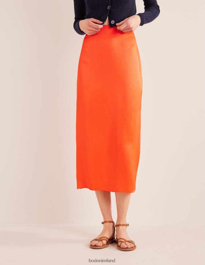 CHERRY TOMATO Clothing Satin Column Skirt Boden Women L466L61452