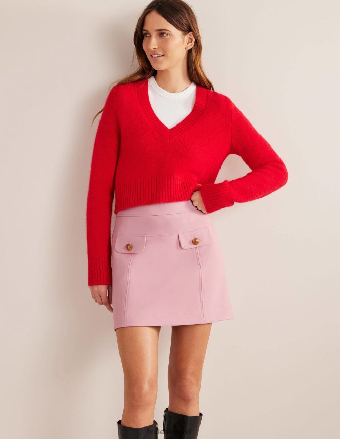Cameo Pink Clothing Tailored A-line Mini Skirt Boden Women L466L61975