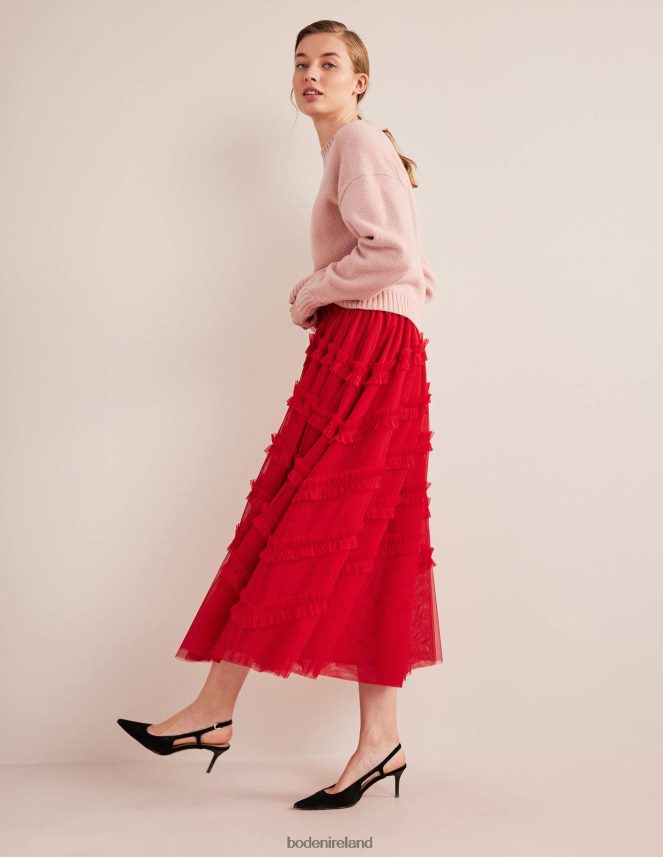 Dark Rose Clothing Tulle Occasion Midi Skirt Boden Women L466L61375