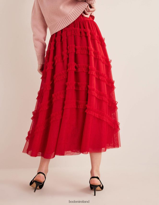 Dark Rose Clothing Tulle Occasion Midi Skirt Boden Women L466L61375