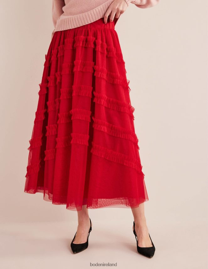 Dark Rose Clothing Tulle Occasion Midi Skirt Boden Women L466L61375