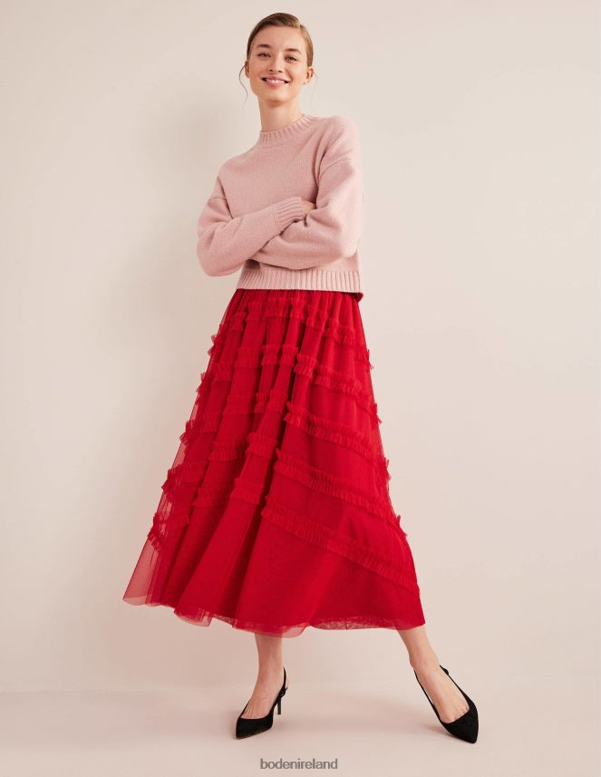 Dark Rose Clothing Tulle Occasion Midi Skirt Boden Women L466L61375