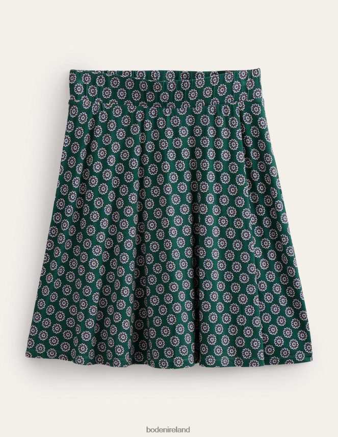 Green & Sunflower Geo Clothing Jersey Wrap Mini Skirt Boden Women L466L61573