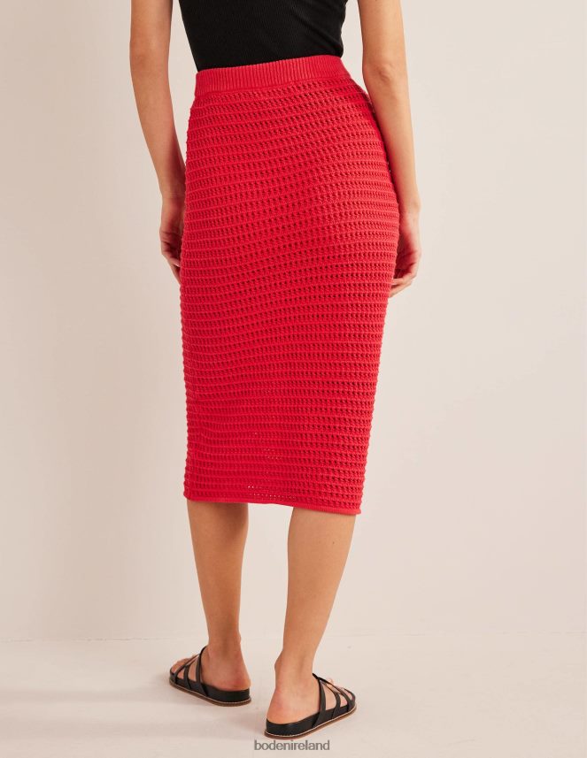 High Risk Red Clothing Crochet Knit Midi Skirt Boden Women L466L61621
