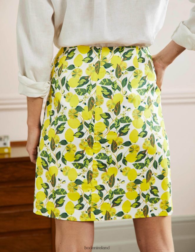 Ivory & Lemon Vine Clothing Printed A-line Mini Skirt Boden Women L466L62430
