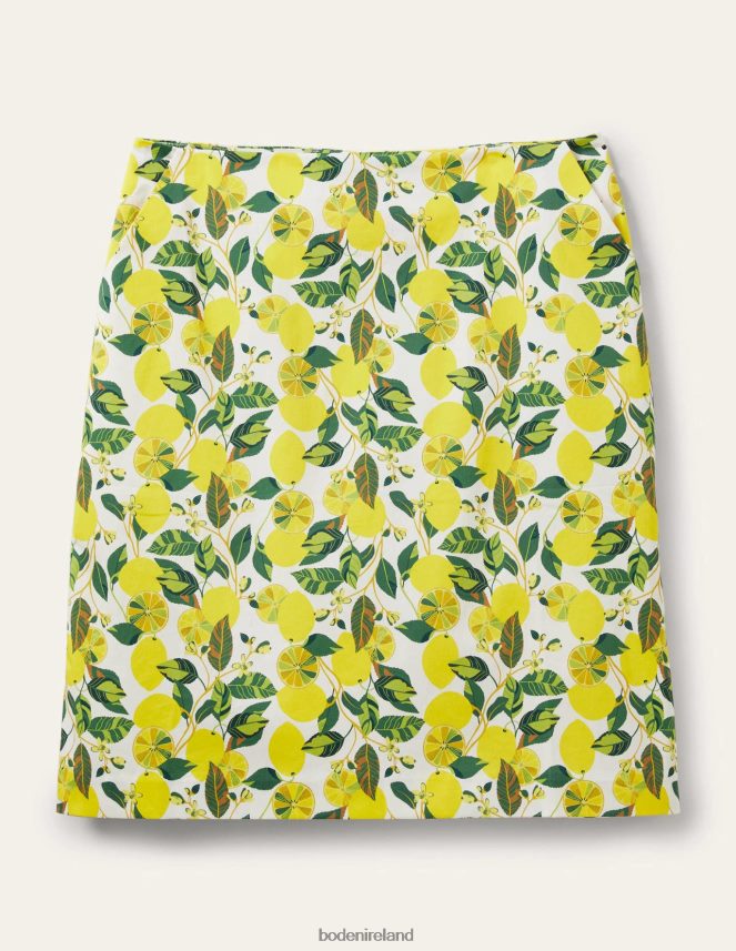 Ivory & Lemon Vine Clothing Printed A-line Mini Skirt Boden Women L466L62430
