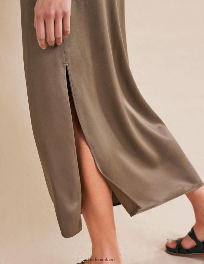 Morel Clothing Satin Column Skirt Boden Women L466L61320