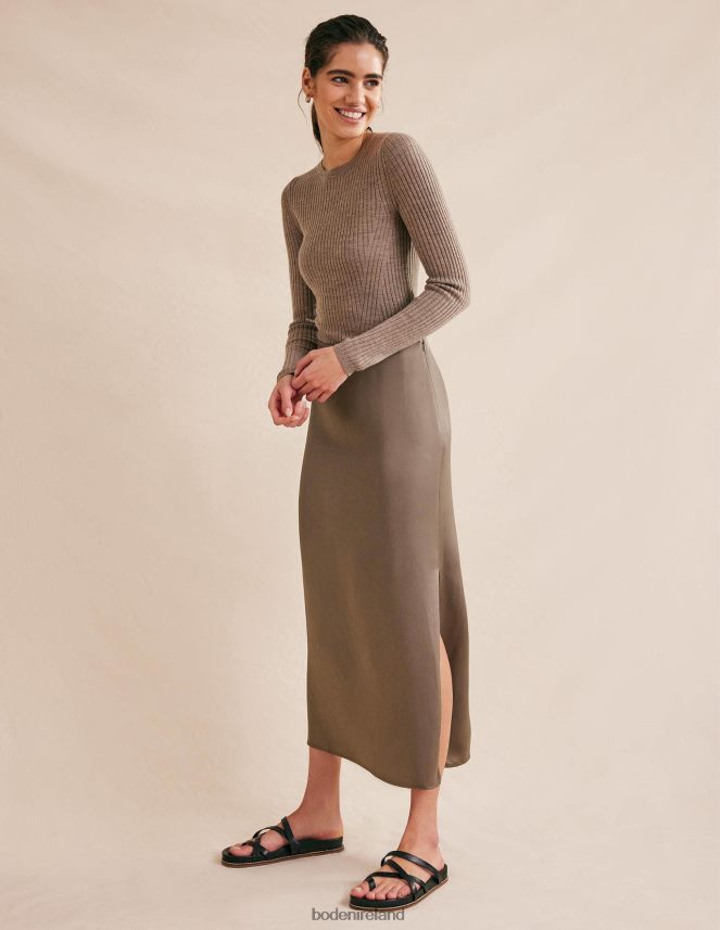 Morel Clothing Satin Column Skirt Boden Women L466L61320