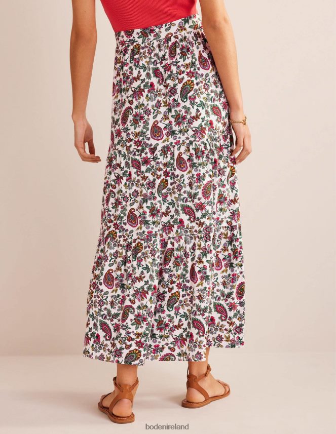 Multi & Dandelion Paisley Clothing Jersey Maxi Skirt Boden Women L466L61053