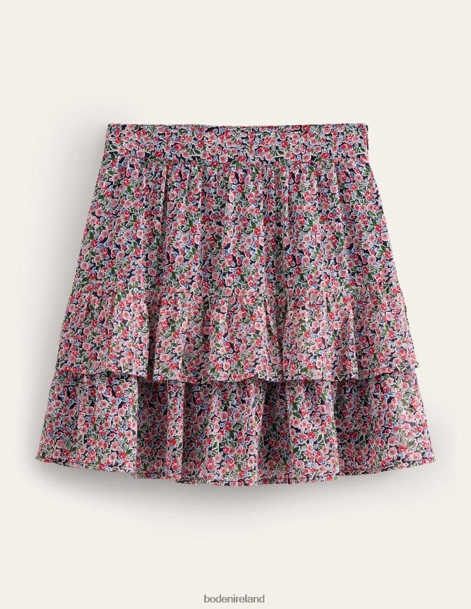 Multi & Petal Toile Clothing Ruffle Mini Skirt Boden Women L466L61686