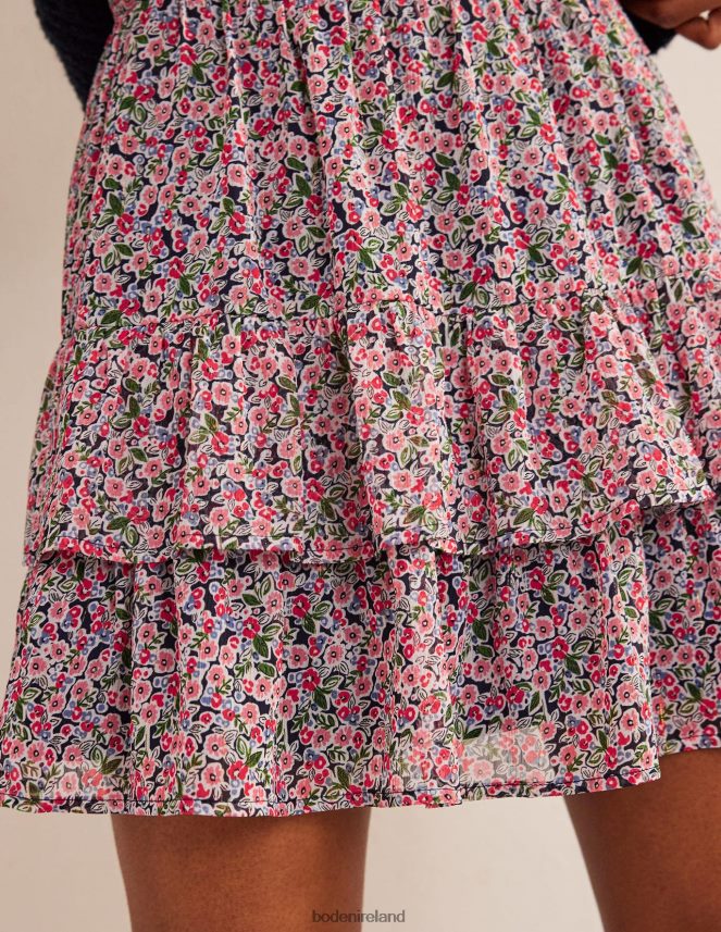 Multi & Petal Toile Clothing Ruffle Mini Skirt Boden Women L466L61686