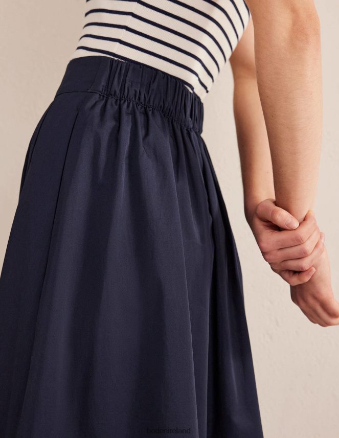 Navy Clothing Pleated Full Midi Skirt Boden Women L466L62398
