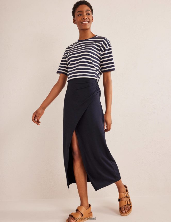 Navy Clothing Side Split Jersey Midi Skirt Boden Women L466L62185