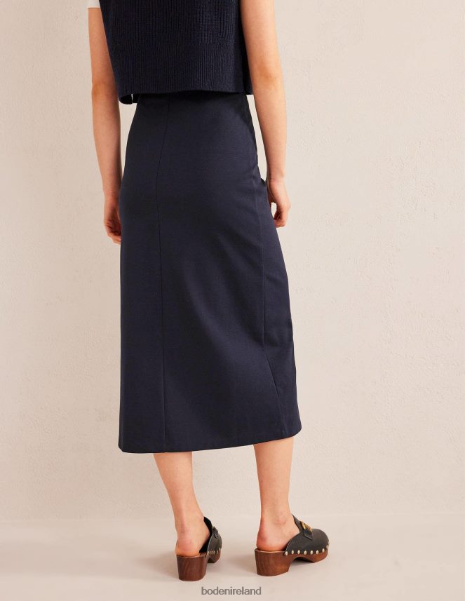 Navy Clothing Straight Jersey Midi Skirt Boden Women L466L61614
