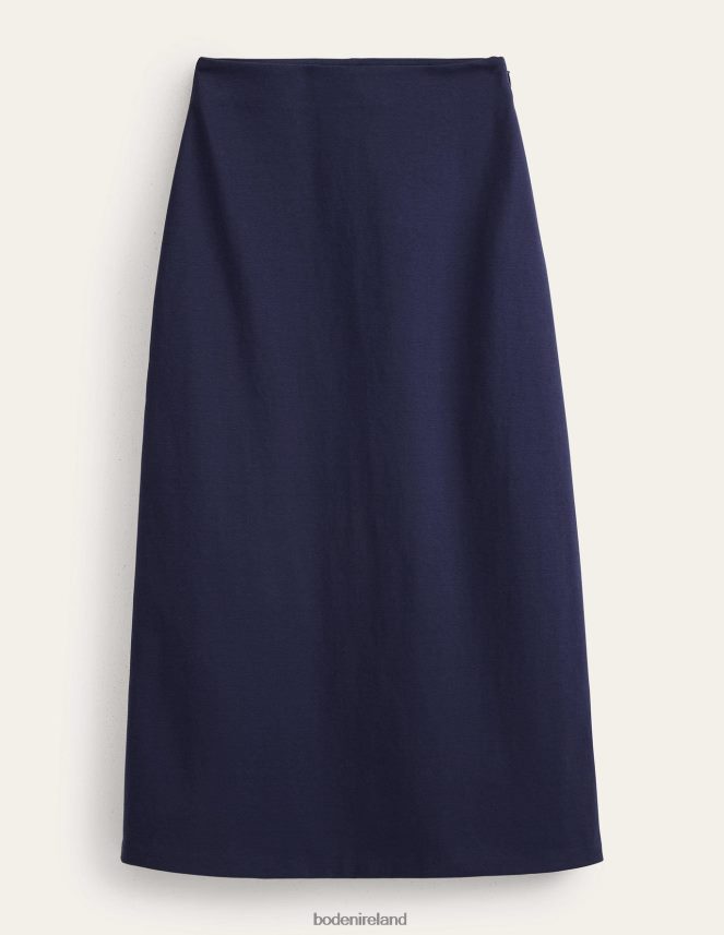 Navy Clothing Straight Jersey Midi Skirt Boden Women L466L61614