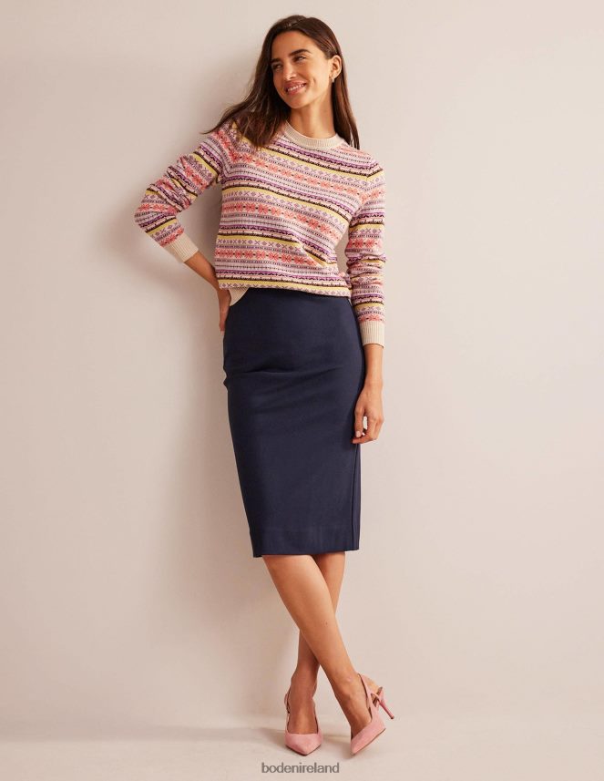 Navy Clothing Stretch-Jersey Midi Skirt Boden Women L466L6637