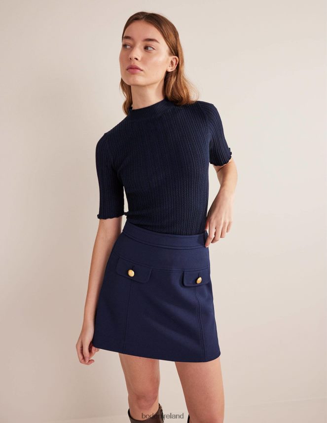 Navy Clothing Tailored A-line Mini Skirt Boden Women L466L62005