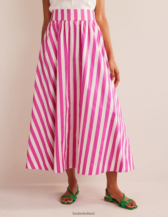 PINK STRIPE Clothing Full Printed Maxi Skirt Boden Women L466L62506