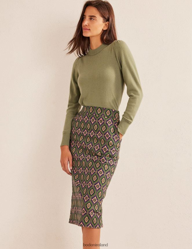 Park Ranger & Exotic Diamond Clothing Cotton Textured Pencil Skirt Boden Women L466L62513