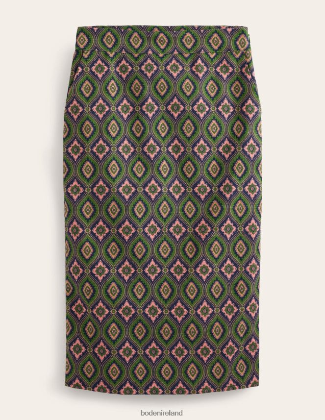 Park Ranger & Exotic Diamond Clothing Cotton Textured Pencil Skirt Boden Women L466L62513
